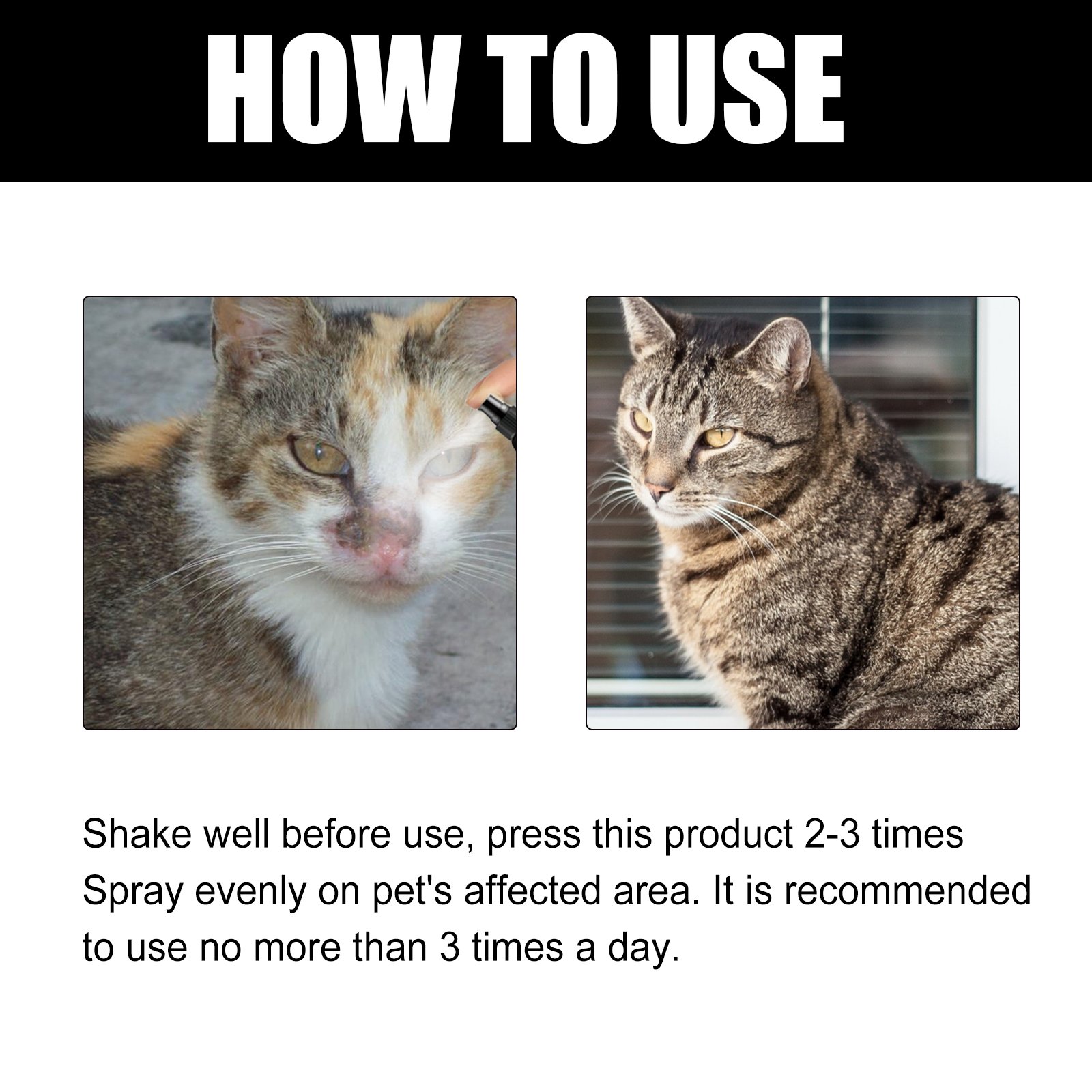 Cat Ringworm Spray, Pet Cats Anti-Mite Cat Moss Care Skin External Use Anti-Itch Spray - Image 7