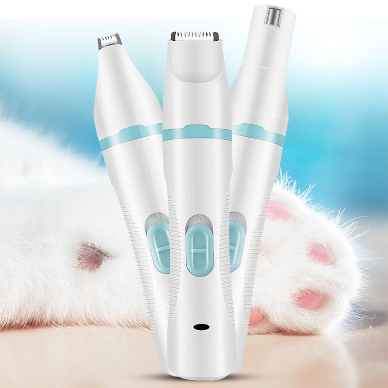 Multifunction 3 IN 1 Pet Grooming Machine Dog Cat Hair Trimmer Pets Clippers Nail Grinding & Foot Hair Trimmer USB Rechargeable - Image 3